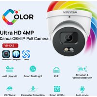 VIKYLIN 4MP IVS IP Security Camera Smart Dual Light Built-in Mic Smart Motion Detection Outdoor Support Onvif IP67 Metal Housing
