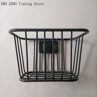 1 Set NEW Adjustable Black Bike Rear Basket Easy To Install Bicycle Rear Basket Fixed Durable Metal Mountain Bike Basket