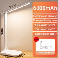 Lampe de Table LED Protection des yeux tactile Dimmable LED lampe de lecture étudiant dortoir chambre lecture USB lampe de bureau rechargeable