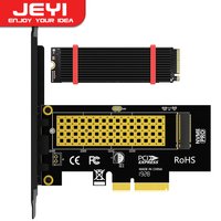 Adaptateur JEYI M.2 PCIe vers NVMe avec dissipateur thermique en aluminium, carte d'extension 64Gbps PCIe4.0 X4 Gen4 NVMe M.2, clé M 2230/2242/2260/2280