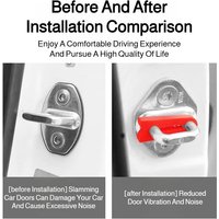 Car Door Lock Shock Absorber Silicone Cover Noise Reduction & Anti-Collision Pad, Universal Latch Protector for Auto Door