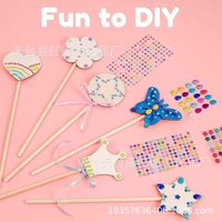 20Pcs DIY Princess Magic Wand Craft Kit for Kids - Wooden Wands for Painting, Birthday Party Favors, Arts Supplies Gift for Girl