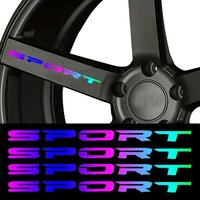 AliExpress NONE 4PCS/SET Gradient SPORT Style Sticker (Iridescent Gradient) Waterproof Vinyl Adhesive Decal for Car Wheel Laptop Decor