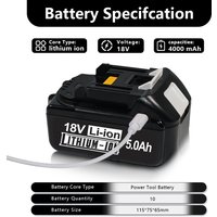 For Makita 18V Power Tools 3Ah 4Ah 5Ah 6Ah Battery Type-C Charging Port FOR Makita BL1830 BL1830B BL1840 BL1840B BL1850 BL1850B