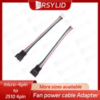 4pin fan Adapter cable, Convert extension cords, VGA card mirco 4pin to mini 4pin fan, 11cm, Support temperature adjustment