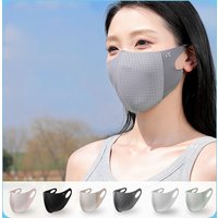 1PCS Women UV Protection Mask 3D Ice Silk Breathable Traceless Sunscreen Mask Solid Color Thin Face Cover Fashion Versatile Mask
