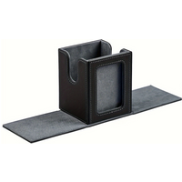 Card Deck Box with Display Window,Trading Card Storage Case,Holds 120+ Single Sleeved Cards,PU Leather Card Box for TCG Card
