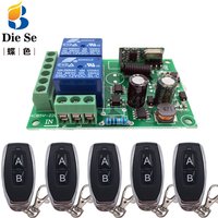 Télécommande sans fil universelle 433 MHz, récepteur et émetteur RF 2 canaux AC220V pour le contrôle universel des portes de garage et des portails