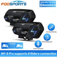 Fodsports M1-S Pro Motorcycle Helmet Intercom 2000M Wireless Bluetooth Headset Intercomunicador Moto 8 Riders Earphone
