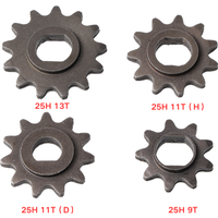 Metal Electric Scooter 9T 11T 13T 25H H/D-Shaped Sprocket With 10mm Inside Diameter For 25H Chain Motor Pinion Gear DC Motor