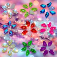 3256 Galactic Fluorescent Neon Electric Delite Sewing Accessories Charms For Nails Acrylic Chamfer Rhinestone Applique For Dress