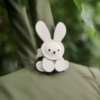 1pc Cute Bunny Bag Charm - Lightweight Synthetic Faux Leather with Stainless Steel Buckle, Adorable Rabbit Design for Backpacks