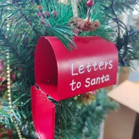 Christmas Creative Metal Mailbox Decoration Christmas Tree Decoration Letter To Santa Claus Christmas Mailbox Pendant Iron Gift