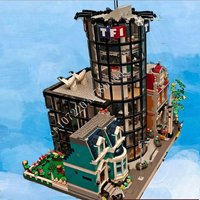 3723PCS Tour TF1 (TV Tower / Cylinder Tower) MOC streetview Puzzles Sets Architecture Christmas Birthday Toy Gifts for Kids Ages