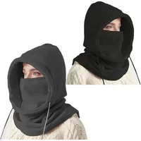 AliExpress Unisex Winter Balaclava Knit Hood - Windproof Mask with Drawstring, Motorcycle Riding Headgea Warm Knitted Cap Cold Weather