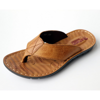 Sommer Schuhe Leder männer Flip-Flops Schuhe Outdoor-Beach Casual Flache Hausschuhe Trend Flachen, Nicht-slip Clip Kappe alias Große Größe