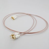 Audiocrast 2RCA to 2RCA HiFi Audio Cable Silver-Plated High Purity Copper for Amplifier TV DVD CD