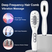 Electric Hair Care Comb Micro Current Massage Comb Hair Conditioner LED Colored Light Radio Frequency Hot Compress Scalp Care