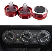 3PCS For Mazda 3 BL 2010 - 2013 Air Conditioning Knob AC Knob Heat Control Switch Button Aluminum Alloy Accessories