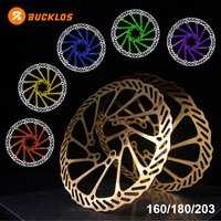 AliExpress BUCKLOS 160mm Bicycle Disc Brake Rotor Suit for MTB Road Bike 180mm 203mm Steel Rotor 6-Bolts Ultralight Hydraulic Brake Rotor