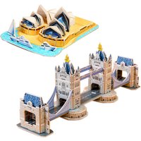 3D Cardboard Puzzle Famous Architecture Buildings Assembling Model Children's Handmade DIY Puzzle Toys