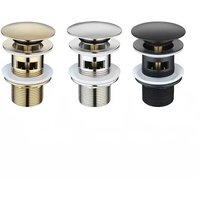 Pop Up Drain Button Bathroom Sink Plug Drainer Siphon Waste Stopper Wash Basin Faucet Accessory Washbasin Pipe Black Gold Rose