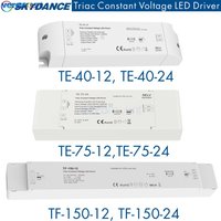 Skydance 40W 75W 150W Triac Dimming Constant Voltage LED Driver Push Switch DC12V 24V Dimmable Power Supply Phase-cutting Dimmer image 4