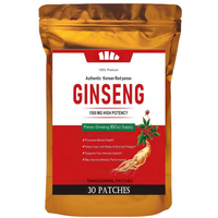Men's and Women's Korean Red Panax Ginseng with Ginkgo Biloba - 30 Pieces of Transdermal Patches Produced