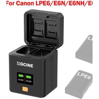 ZGCINE LP-E6 Battery Charging Case USB-C PD Dual Slot OLED Card Reader for Canon R5 R6 R7 R8 R 90D 80D 5D4 6D2 7D2 1DX3
