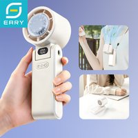 Eary 3600mAh AI Cooling Handheld Fan 100 Speeds USB Rechargeable Portable Neck 90 Adjustable Foldable Quiet Personal Air Cooler