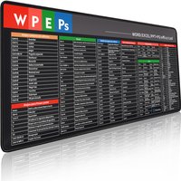 Spanish Excel/Word/Windows/PPT Cheat Sheet Mouse pad, Computer Keyboard Pad for Office Workers Students Office Desk Mat