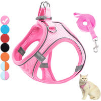 Cat Harness and Leash Set Breathable Mesh Reflective Pet Vest for Cats Small Dogs Outdoor Walking