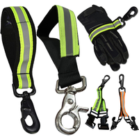 Firefighter Glove Strap Turnout Gear Heavy Duty Reflective Trim with Buckle Cold Weather Gloves Men Women Gift Accessories