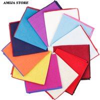 Solid Color Linen Handkerchief Men's Business Pocket Square Leisure Colorful Chest Scarf Casual Party Tuxedo Bow Tie Accessories