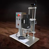 220V Semi Automatic Capping Machine Electric Desktop Can Jar Glass Sauce Honey Bottle Twist Off Equipment