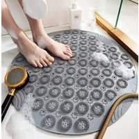 Runde rutsch feste Dusch matte, starke Saugbade matten mit Ablauf löchern, Badewannen matte mit erhöhter Massage schlaufe