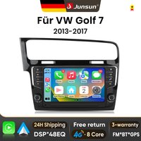 Junsun 9-Zoll-Android-Autoradio für VW Volkswagen Golf 7 2013-2017, kabellos für Apple CarPlay, Auto-IPS-Touchscreen, Stereo-Multimedia-Videoplayer, intelligente Fahrzeugsysteme,
