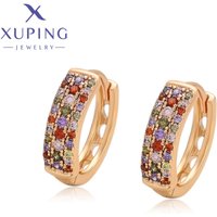 Xuping Jewelry New Arrival Gold Color Geometry Elegant Style Earrings for Women Birthday Christmas Party Gifts 14E2410412