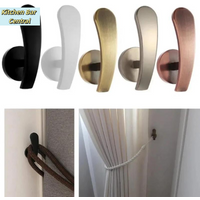 【2Pcs Retro Practical Mounted Metal Hooks Curtain Tieback Hooks Wall Hanger Curtain Holder Home Decor Accessories】
