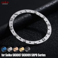 38mmx31.5mm Flat Metal Bezel Insert Ring for Seiko SKX007 SKX009 SRPD Series Watch Replacement Parts Watch Case Ring Repair Part
