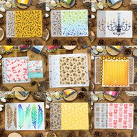Original Pratical Tools Cook Coffee Bees Stars Baby Cloth Texture Partterns Stencils, Paper - Spray Paint & Graffiti
