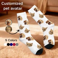 Personalized Matching Pet Socks Set for Couples His & Hers Custom Dog Cat Owner Gifts 3D Printed Funny Men's Crew Socks