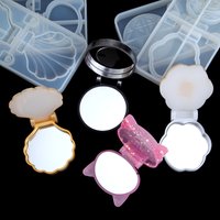 DIY Crystal Makeup Mirror Shell Mirror Cat Diamond Rose Makeup Mirror Folding Mirror Silicone Epoxy Mould UV Resin Molds