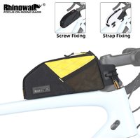 Rhinowalk Bicycle Top Tube Bag Waterproof 1.2L For Gravel Bike Front Frame Bag Screw fixing Bikepacking Travel Luggage Bag