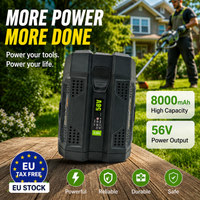 für EGO 56V für EGO 8.0Ah Lithium-Ersatzakku, 1000 Zyklen geringe Selbstentladung, für Elektrosäge, Elektrowerkzeug, Gartenwerkzeug