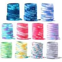 Tie Dye Shoelaces Gradient Colors Shoe Laces for Sports Shoes Boots Sneakers Skates Casual Shoes Flat Shoelace 120/140/160CM