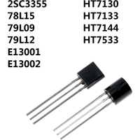 100PCS 2SC3355 78L15 79L09 79L12 E13001 E13002 HT7130 HT7133 HT7144 HT7533 triode transistor TO-92 DIP