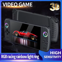 M27 7.0 Inch Big Screen Portable Pocket Retro Handheld Video Game Console 1024*600 Display Support LINUX Emelec 64G/128G