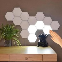 Hexagonal Touch Switch LED Wall Lamp Splicable Smart Home Bedroom Lamp AC 110 220V Quantum Night Light for Living Room Bedroom