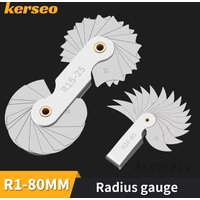 Radius template R gauge R1-6.5 7-14.5 15-25 26-80 radius gauge plate fillet gaug External Internal Concave Convex Measuring tool